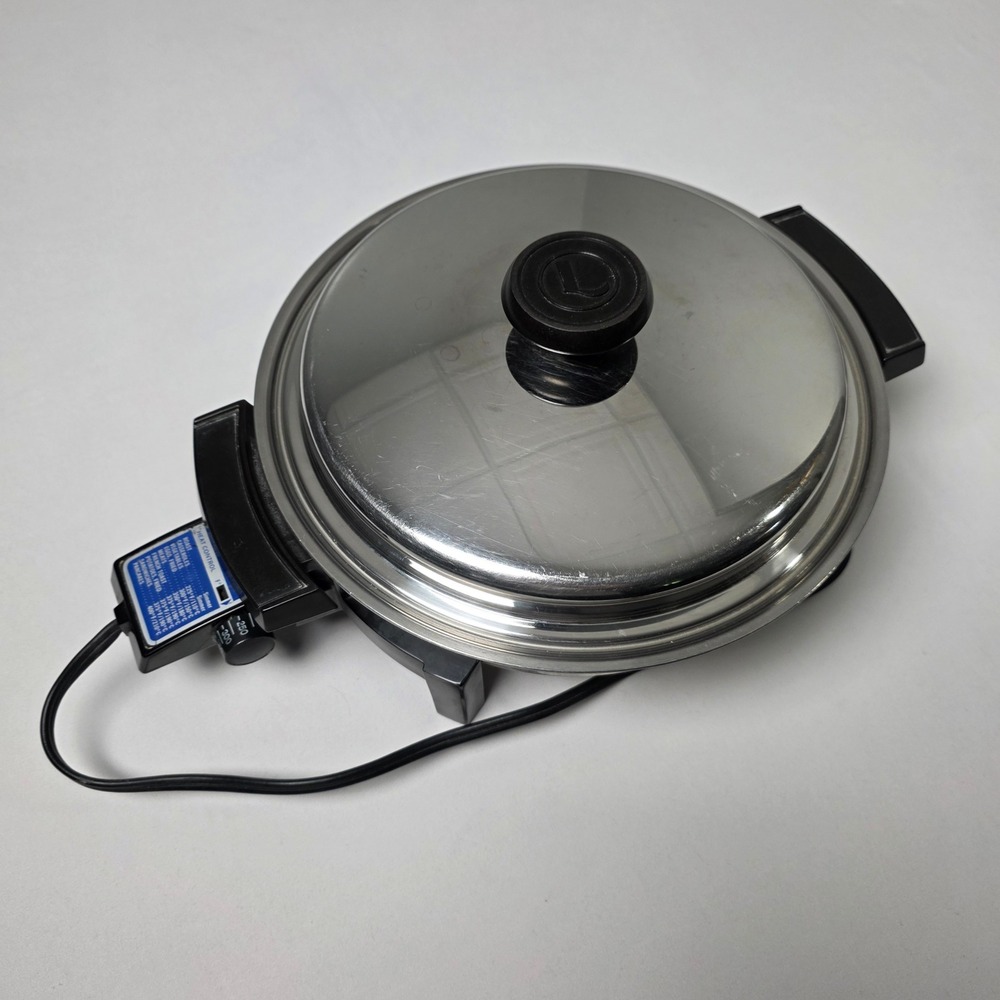 Lifetime West Bend Electric Skillet 11.5" Heat Control Liquid Core 27906 VTG